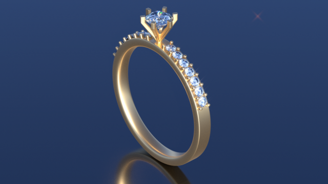 crowned ring 3D Модель .c4d .max .obj .3ds .fbx .stl .blend 