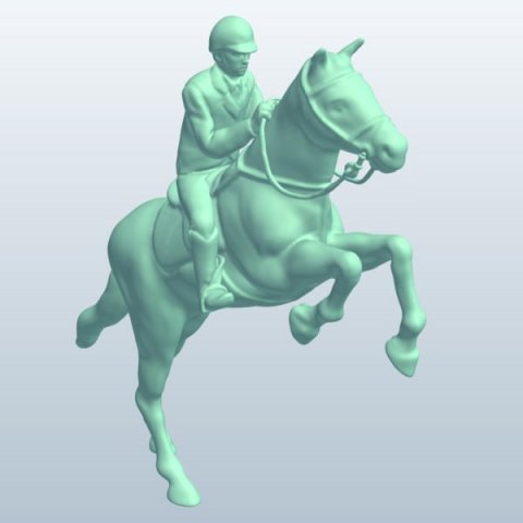 horse and rider Modello 3D .c4d .max .obj .3ds .fbx .stl .blend 