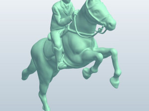 horse and rider 3D 模型