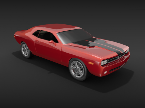 dodge challenger 2 3Dモデル .c4d .max .obj .3ds .fbx .stl .blend 