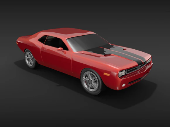 dodge challenger 2 3D Model .c4d .max .obj .3ds .fbx .stl .blend 