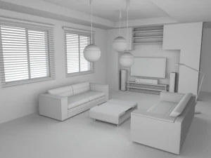 stanza semplice Modello 3D