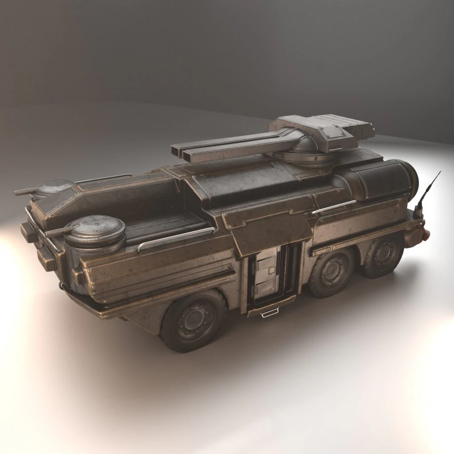 amphibian - tank 3D Model .c4d .max .obj .3ds .fbx .stl .blend 