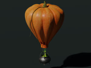 pumpkin - balloon for halloween 3D Model