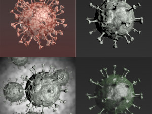 animated coronavirus covid-19 3D Model
