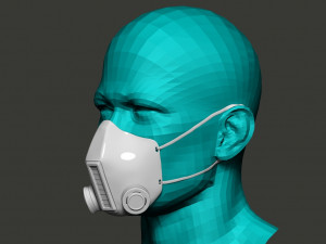 stylish medical mask Modelo 3D