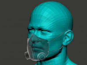 stylish medical mask 3D Model