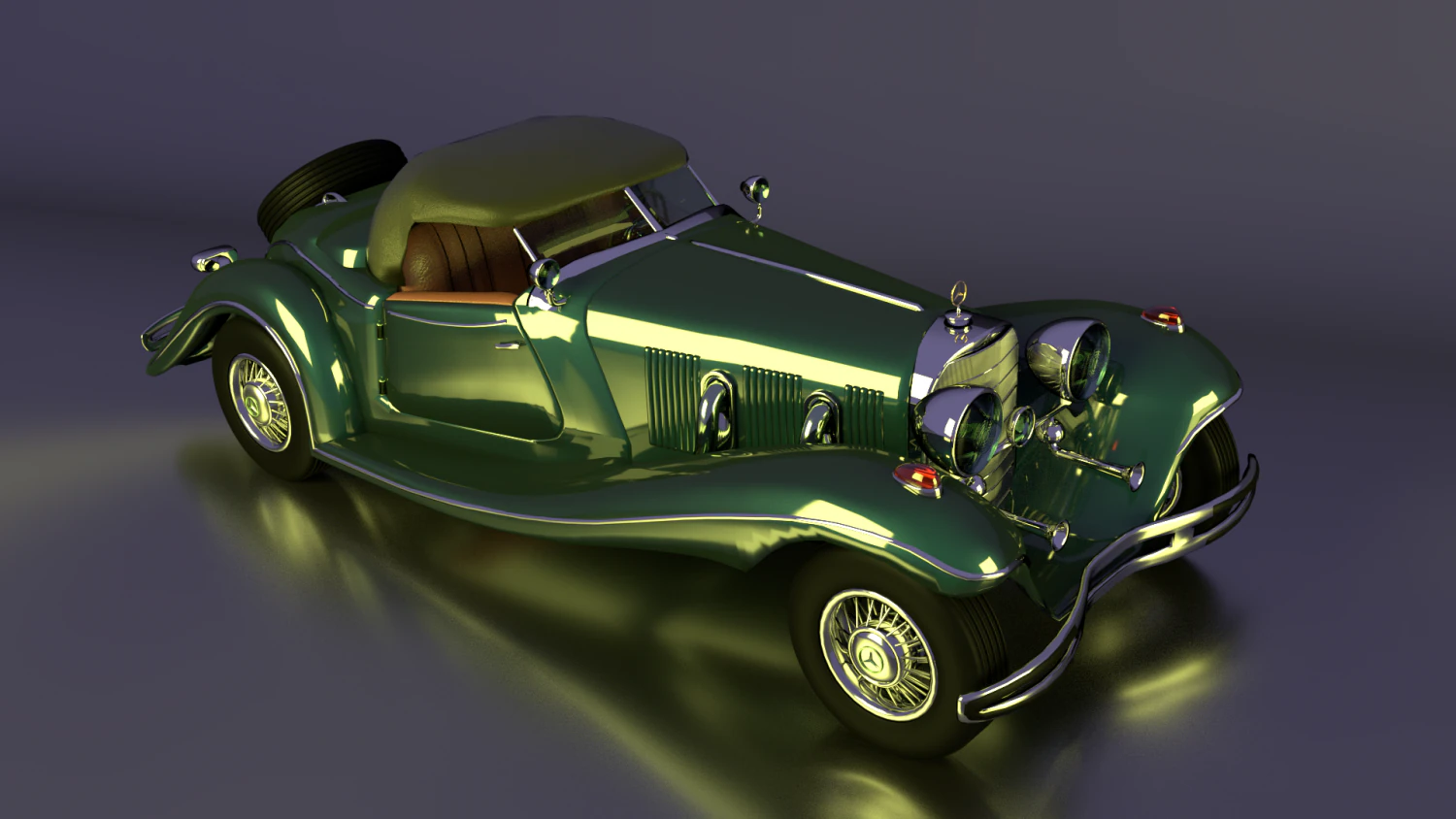 mercedes roadster 3D Model .c4d .max .obj .3ds .fbx .stl .blend 