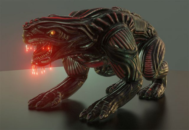 alien animal-monster Modello 3D .c4d .max .obj .3ds .fbx .stl .blend 