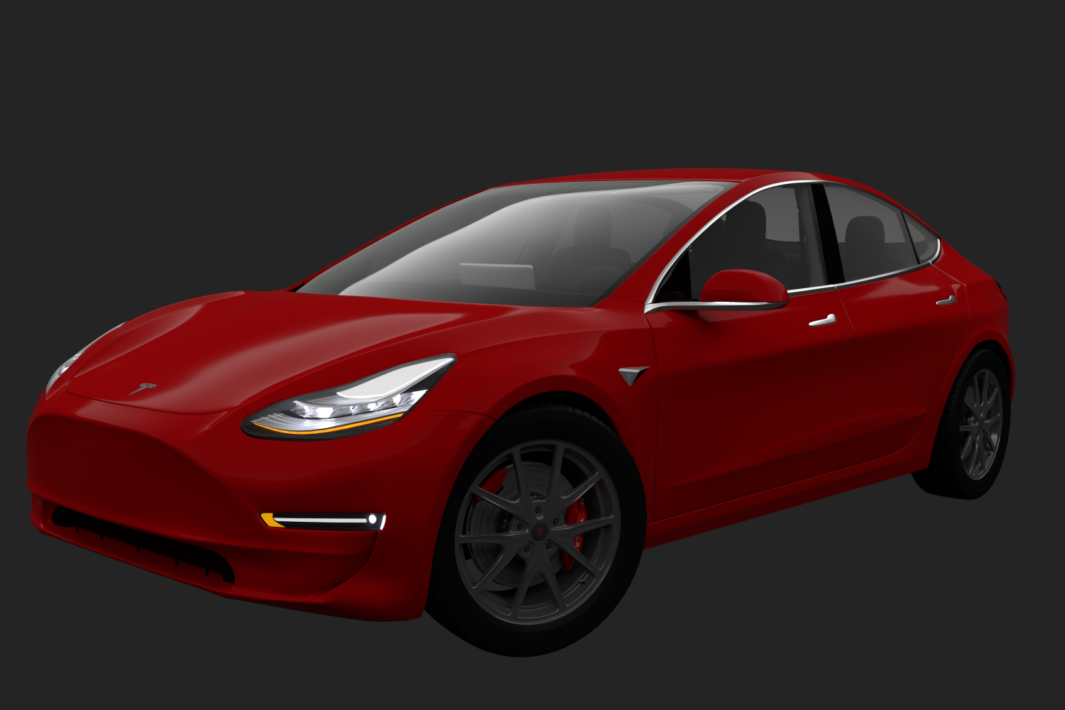 Tesla Model 3 - 2018 - detailed interior - Blender 3D ...