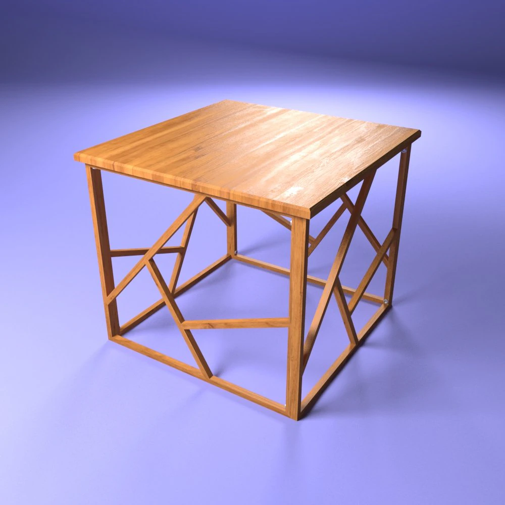 wooden table 3D Model .c4d .max .obj .3ds .fbx .stl .blend 