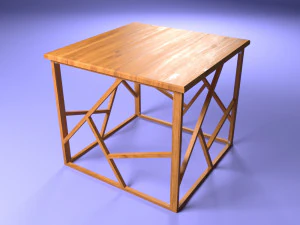 ahşap masa 3D Model