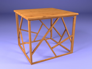 wooden table 3Dモデル