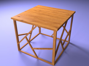 wooden table 3Dモデル