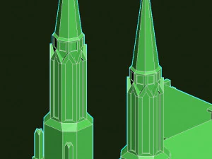 cathedral of st michael the archangel and st florian the martyr 3D Model