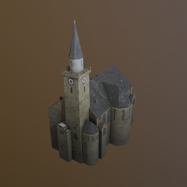 old high church in inverness Model 3D .c4d .max .obj .3ds .fbx .stl .blend 