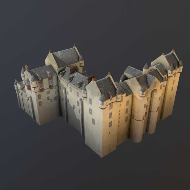 fyvie castle Modelo 3D .c4d .max .obj .3ds .fbx .stl .blend 
