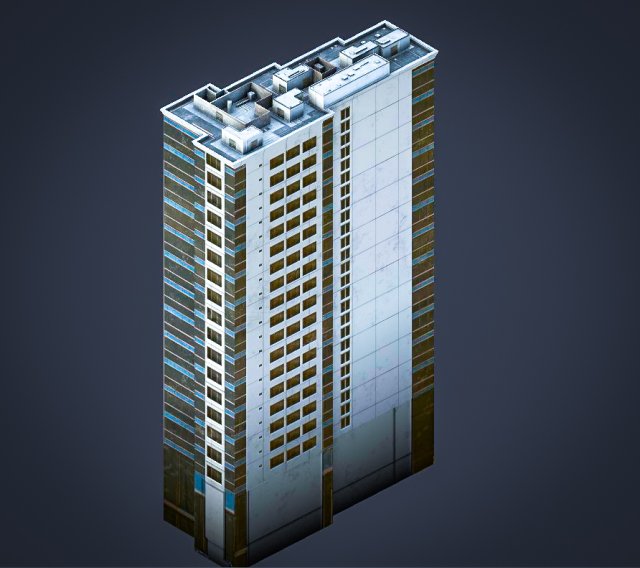 blu building Modèle 3D .c4d .max .obj .3ds .fbx .stl .blend 