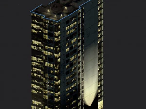 blu building 3D Model