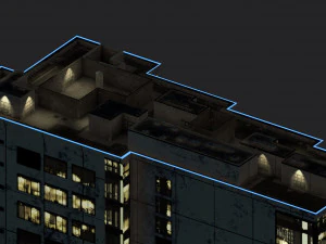 blu building 3D Model