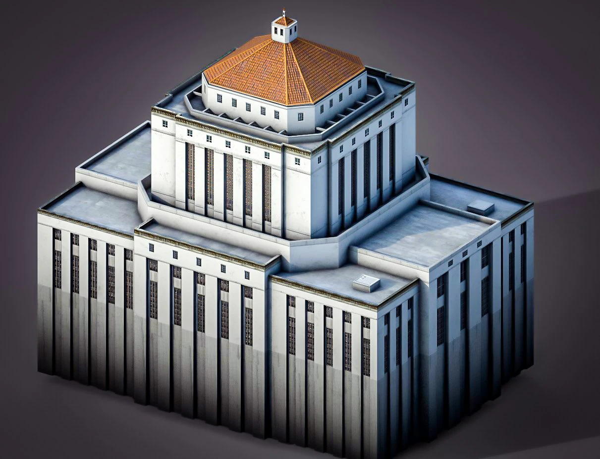 alameda county courthouse 3D Model .c4d .max .obj .3ds .fbx .stl .blend 