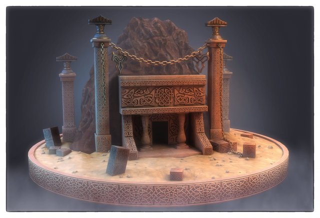 cave entrance 3D 모델 .c4d .max .obj .3ds .fbx .stl .blend 
