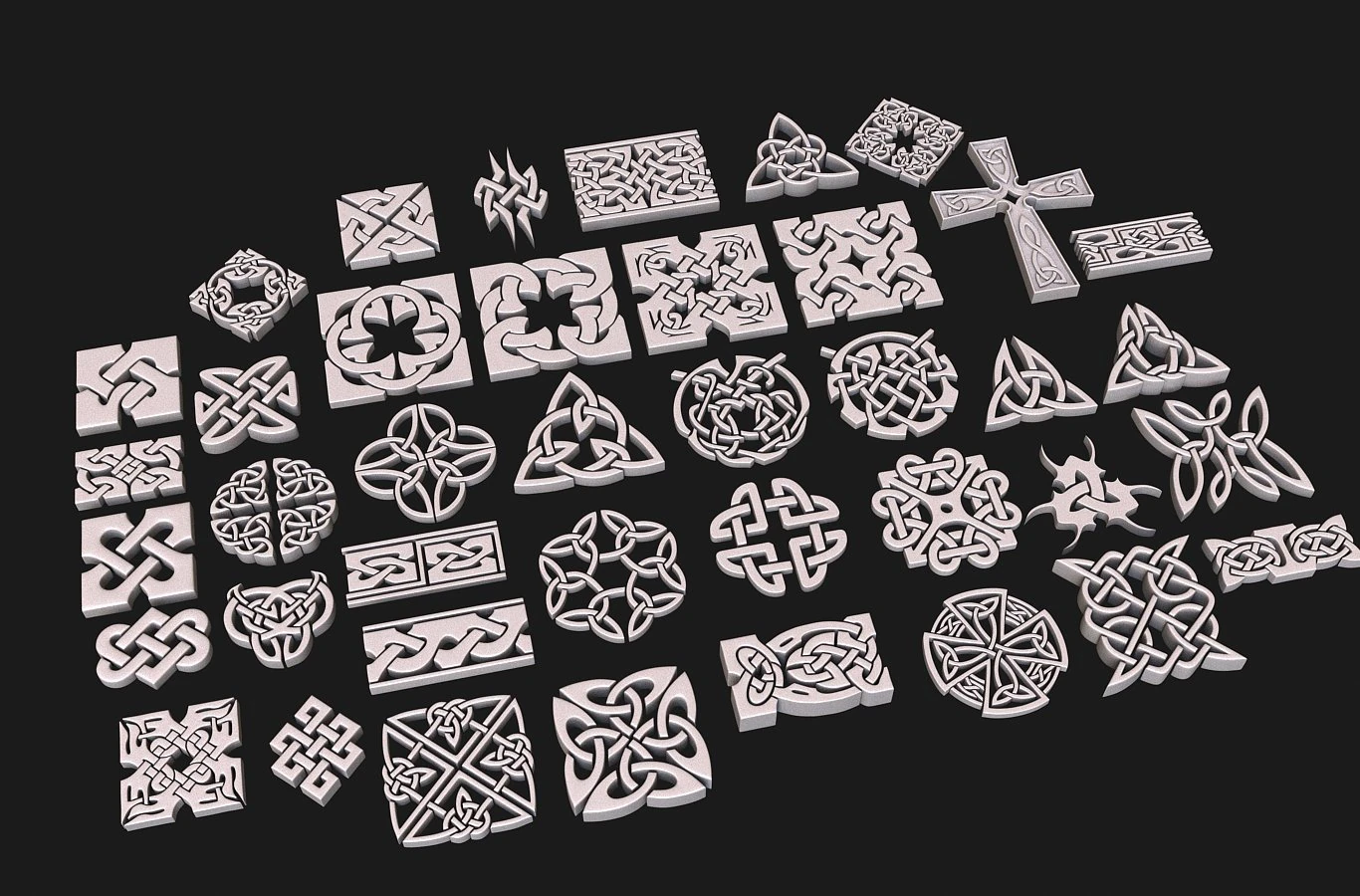 celtic ornament full 3D Model .c4d .max .obj .3ds .fbx .stl .blend 