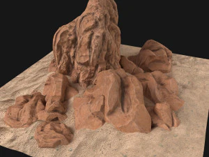 Kaya &ccedil;&ouml;l&uuml; 3D Model