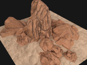 rock desert Model 3D