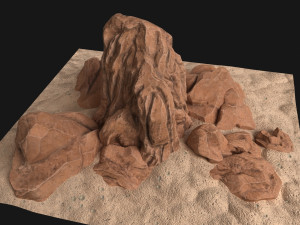 rock desert Model 3D