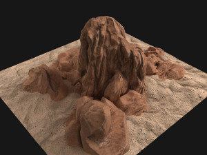 rock desert Model 3D