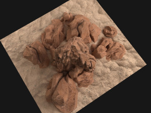rock desert Model 3D