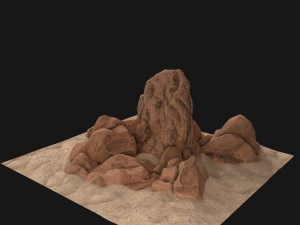 rock desert Model 3D