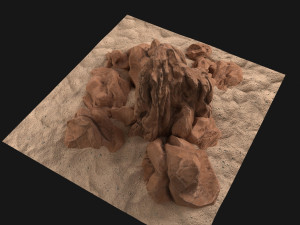 rock desert Model 3D