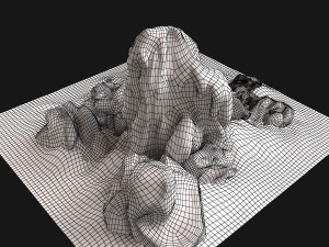 rock desert Model 3D