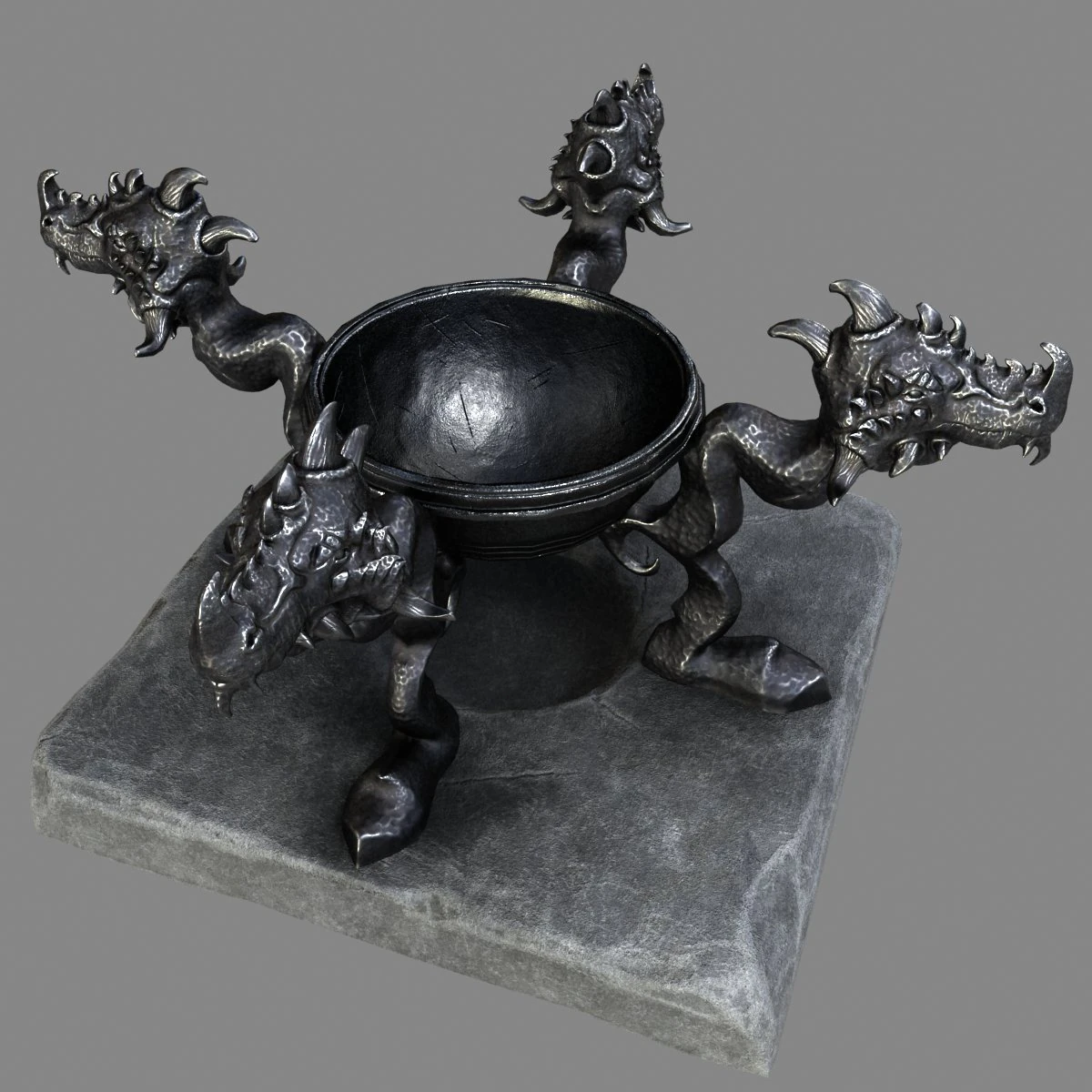 witch cauldron 3D Model .c4d .max .obj .3ds .fbx .stl .blend