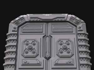 sci fi door 3D 模型