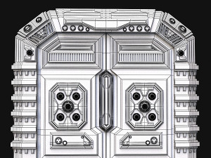 sci fi door 3D 模型