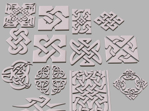 celtic ornament pack 1 Modello 3D