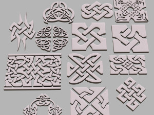 celtic ornament pack 1 Modello 3D
