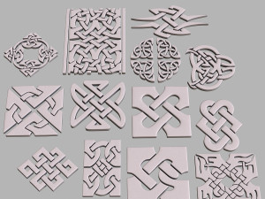 celtic ornament pack 1 Modello 3D