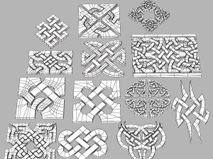celtic ornament pack 1 Modello 3D