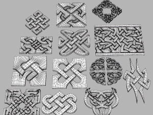 celtic ornament pack 1 Modello 3D