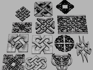 celtic ornament pack 1 Modello 3D