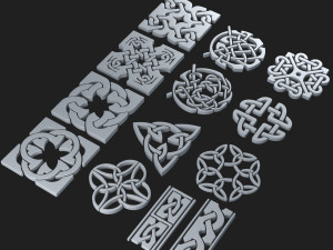 celtic ornament pack 2 3D Модель