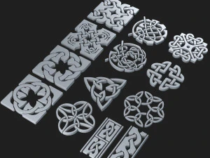 celtic ornament pack 2 3D Model