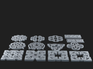 celtic ornament pack 2 3D Модель