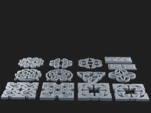 celtic ornament pack 2 3D Model