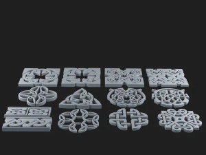 celtic ornament pack 2 3D Model