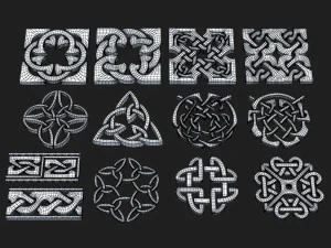 celtic ornament pack 2 3D Model